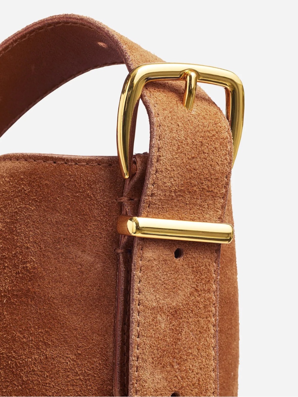 NEW Madewell The Essential Bucket Tote in Dark caramel suede NM988 $198 work bag - Picture 4 of 17